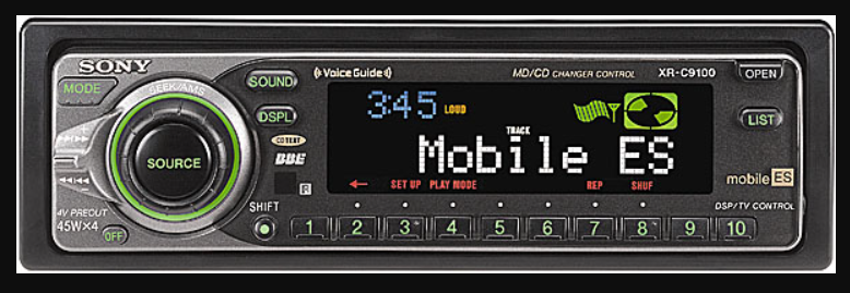 Autoradio Sony degli anni 2000